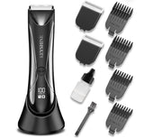 Keyshine Electric Body Hair Trimmer for Men: Waterproof 2-in-1 Groin Hair Trimmer for Beard Hair Chest Hair Armpit Hair Legs Hair Pubic Hair (Black-2)