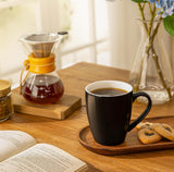 16 oz Porcelain Coffee Mugs – Set of 4 Large Cups for Coffee, Latte, Tea & Cocoa – Microwave & Dishwasher Safe
