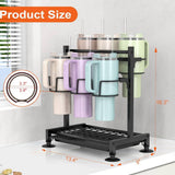 Stanley Cup Water Bottle Organizer Rack with Handle & Drain Tray, 30/40oz