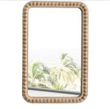 20 in. W x 31.5 in. H Distressed Rectangle Wood Brown Frame Accent Mirror