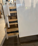 35” White Freestanding Single Bathroom Vanity Cabinet 3 Drawers Only-Sink Not Included
