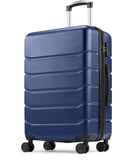 Blue - Hardside Luggage with Spinner Wheels - 24 Inch Expandable Suitcase, TSA Lock, Lightweight Hard Shell Carry On & Checked Luggage - Durable ABS/PC, 360° Silent Wheels - Blue