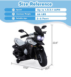 Kids 12V Electric Ride-On Motorcycle with Headlight & Training Wheels