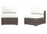 Rattan Wicker Fully Assembled 2 Person Seating Group with Cushions