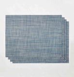 Mini Basketweave Rectangle Placemats, Set of 4 - Mist, Chambrey