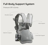 Effortless Baby Carrier with Hip Seat - Ergonomic Toddler Carrier (13.2-33 lbs), Adjustable Slide Lock & Knob, Hip-Healthy Design for Parent's Back Relief, Gray
