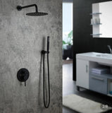 Modern 10" Wall Mounted Rain Shower System With Handheld