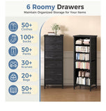 Fabric 6 drawer Storage Dresser Organizer w/ Removable Drawers