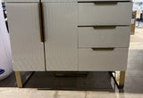 35” White Freestanding Single Bathroom Vanity Cabinet 3 Drawers Only-Sink Not Included