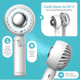 Cold Air Portable Cooling AC Handheld Fans – The GENUINE Rechargeable Portable Ice Cooling Refrigerating Pad Handheld Cooling Fan That Blows Cold Air
