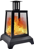 Large Fire Pit Steel Wood Burning Outdoor Fireplace Tower 44" High Big Patio Firepits with Mesh Screen Cover, for Backyard, Garden, Beach, Camping