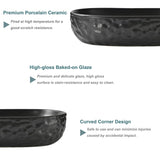 Bathivy Matte Black Oval Bathroom Vessel Sink, 23.6'' x 15.7'' Above Counter Wash Bowl, Modern Ceramic Porcelain Bath Sink Art Basin