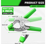 Heavy Duty 6” Metal Spring Clamps 8-Piece Set – 2.5” Jaw Opening