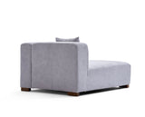 OHDOME Valmolar Technical Fabric Sectional Chaise Modular Right  Facing Corner Sofa Chair, Chase Lounger, Bedroom, Single, Studio, Loft, Dark Grey/Gray and Light Grey