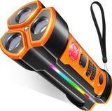 Dog Bark Deterrent Devices Anti Barking Device for Dogs Barking Silencer in 55FT Indoor Outdoor 3X Head Anti Bark Device with Flashlight &Party Flashlight Portable Training Tool