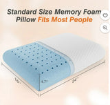 Memory Foam Pillow, Standard Size Pillows for Sleeping, Bed Pillow Soft and Comfortable, 1 Pack