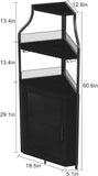Corner Bar Cabinet with Glass Holder, Industrial Wine Cabinet with Adjustble Shelf, 5-Tiers Liquor Cabinet Bar Cabinet for Home, Corner Display Cabinet for Small Space
