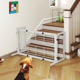 Adjustable Solid Wood Pet Gate for Doorways & Stairs 38”–71”