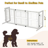 Adjustable Solid Wood Pet Gate for Doorways & Stairs 38”–71”