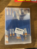 2 - Pack 100 Pcs Paint Brushes Round Flat Small Brush Bulk for Detail Painting