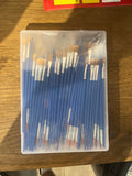 2 - Pack 100 Pcs Paint Brushes Round Flat Small Brush Bulk for Detail Painting