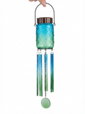 Colorful Mason Jair glass Windchime - Blue