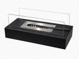 Tabletop Bio Ethanol Fireplace with Tempered Glass Wind Guard – 14”