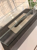 Tabletop Bio Ethanol Fireplace with Tempered Glass Wind Guard – 14”