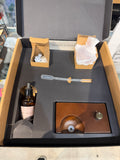 Amber Glass Essential Oil Diffuser Waterless Aromatherapy Nebulizer with Wood Base & Limited Edition Fragrance Oil