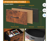 9 Drawer Rustic Fabric Dresser Storage Organizer Bedroom Chest Cabinet Stan
