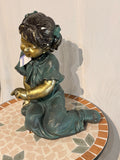 Statue of girl in the garden- home decor, yard decor