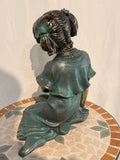 Statue of girl in the garden- home decor, yard decor
