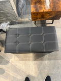 Black Faux Leather Storage Ottoman Bench Tufted Foldable Chest