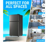 2.65 Cu. Ft. Compact Mini Fridge with Freezer Dual Door Gray Finish