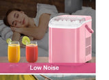 Portable Countertop Ice Maker Machine 26lbs Daily Capacity Auto-Clean Pink
