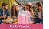 Portable Countertop Ice Maker Machine 26lbs Daily Capacity Auto-Clean Pink