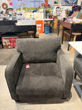 Modern Dark Gray Accent Chair Upholstered Living Room Armchair