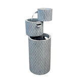 Title: 33.5” Indoor/Outdoor Tiered Water Fountain with Built-In Planter – Open Box