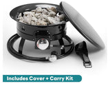 Portable Smokeless Propane Fire Pit with Cover & Carry Kit 58,000 BTU