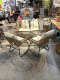 4-Piece Patio Conversation Set with Loveseat, 2 Chairs & Coffee Table