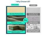 105” Green Corduroy Modular Sectional Sofa with Ottoman – Cloud Style Couch
