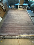9x12 Large Area Rug – Modern Striped Grey & Purple Carpet for Living Room, Bedroom, or Office Floor Décor