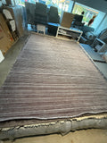 9x12 Large Area Rug – Modern Striped Grey & Purple Carpet for Living Room, Bedroom, or Office Floor Décor
