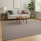 9x12 Large Area Rug – Modern Striped Grey & Purple Carpet for Living Room, Bedroom, or Office Floor Décor