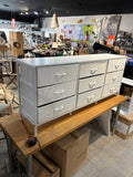 White 9-Drawer Fabric Dresser Storage Organizer with Wood Top for Bedroom Storage