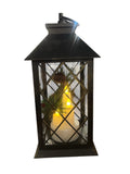 Battery Operated LED Candle Lantern Traditional Style 3 Tapers - Antique Bronze 12 Inch