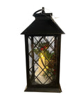 Battery Operated LED Candle Lantern Traditional Style 3 Tapers - Antique Bronze 12 Inch