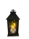 Battery Operated LED Candle Lantern Traditional Style 3 Tapers - Antique Bronze 12 Inch