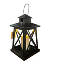 Black 13” Decorative Lantern with LED Light