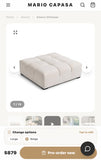 Amora Style Cream Bouclé Ottoman with Rounded Modern Design
